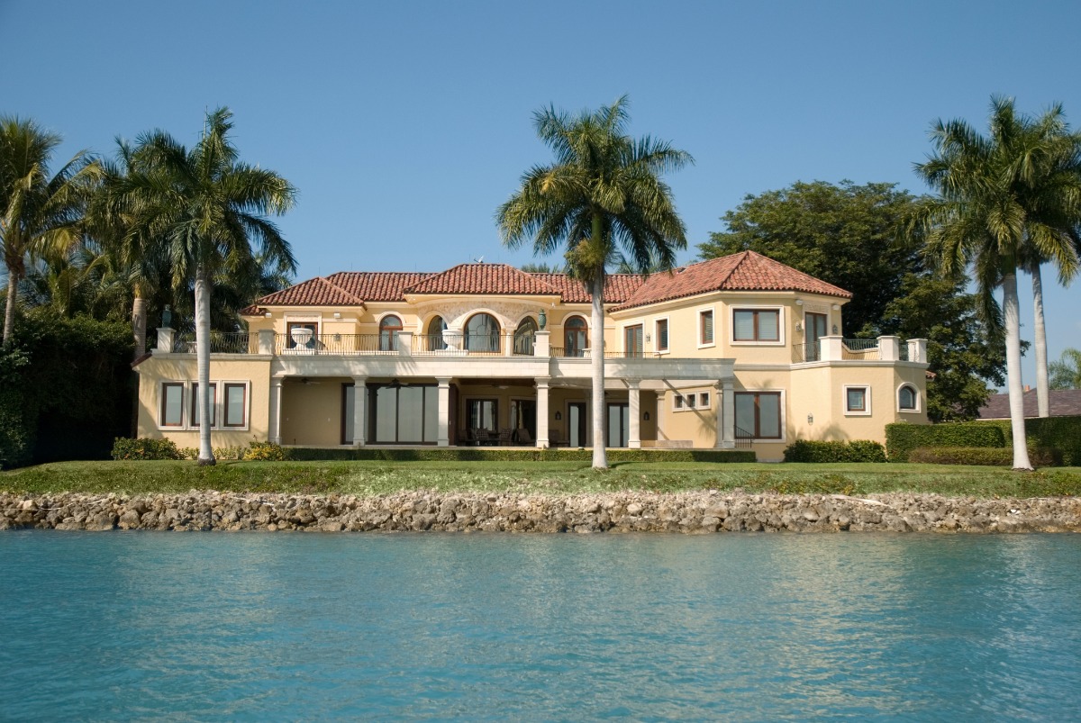 Big house with a waterfront view